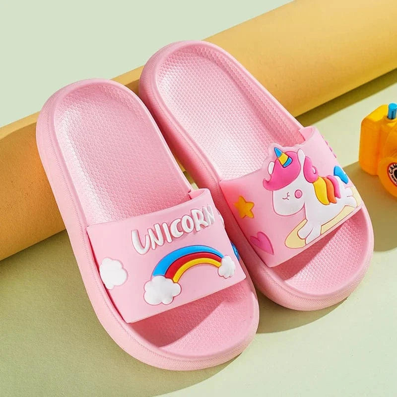 Chaussons Licorne Enfant Été | Arc-en-Ciel Magique