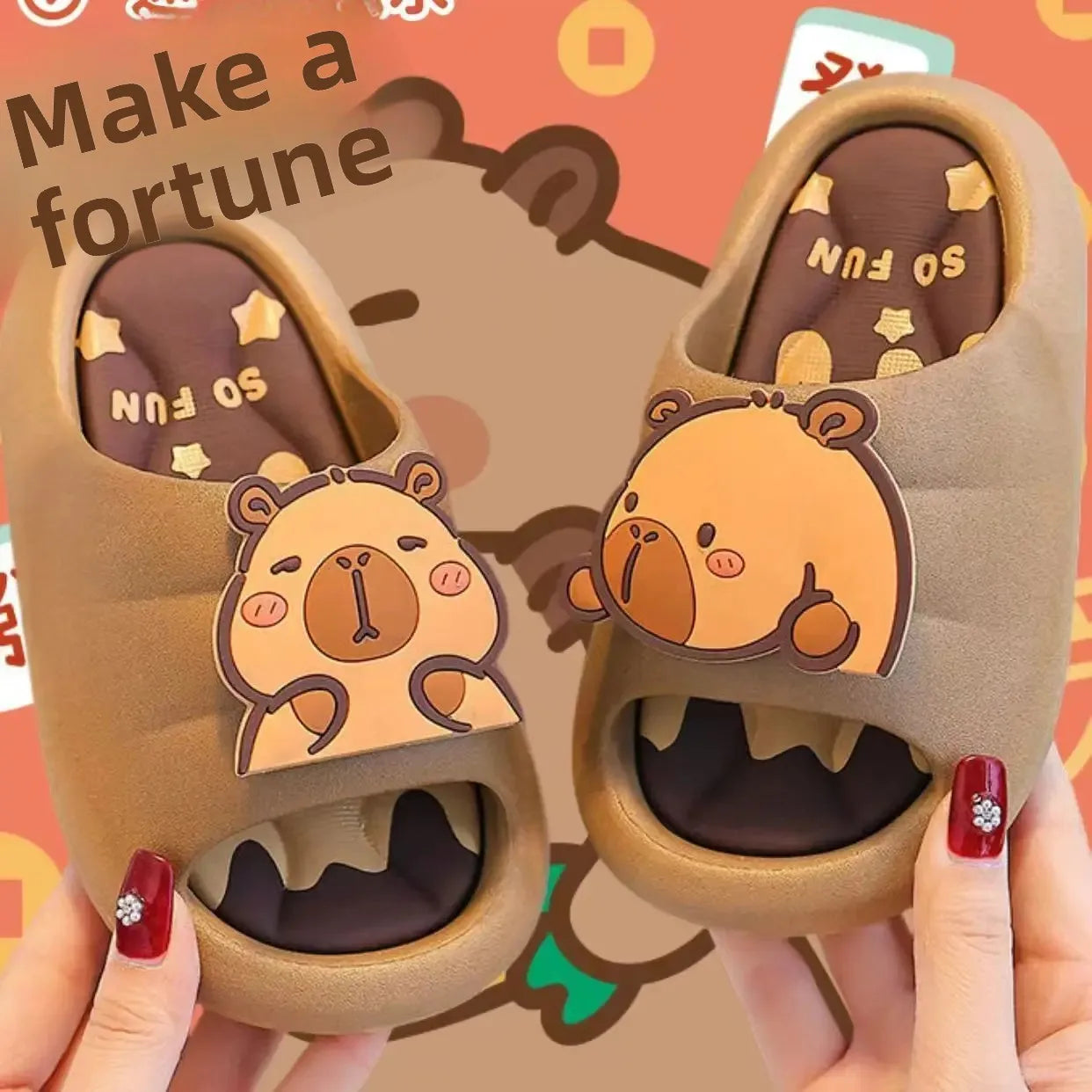 Chaussons Enfant Capybara : Confort et Éléganse pour Petits Pieds