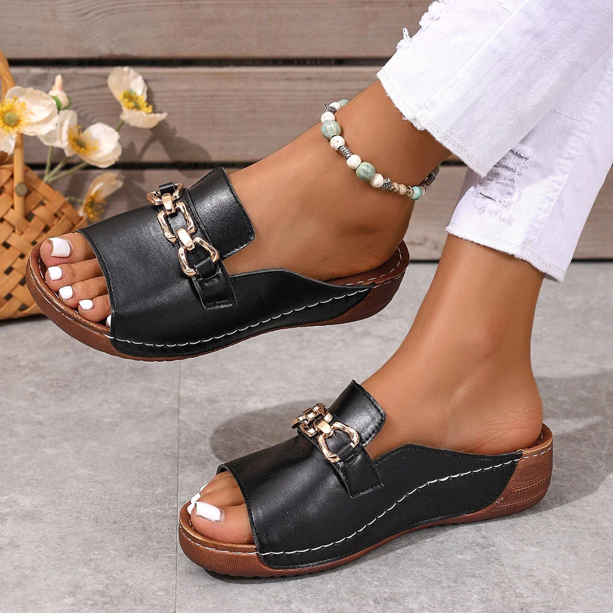 Chausson Élevé : Chaussures Compensées élégantes