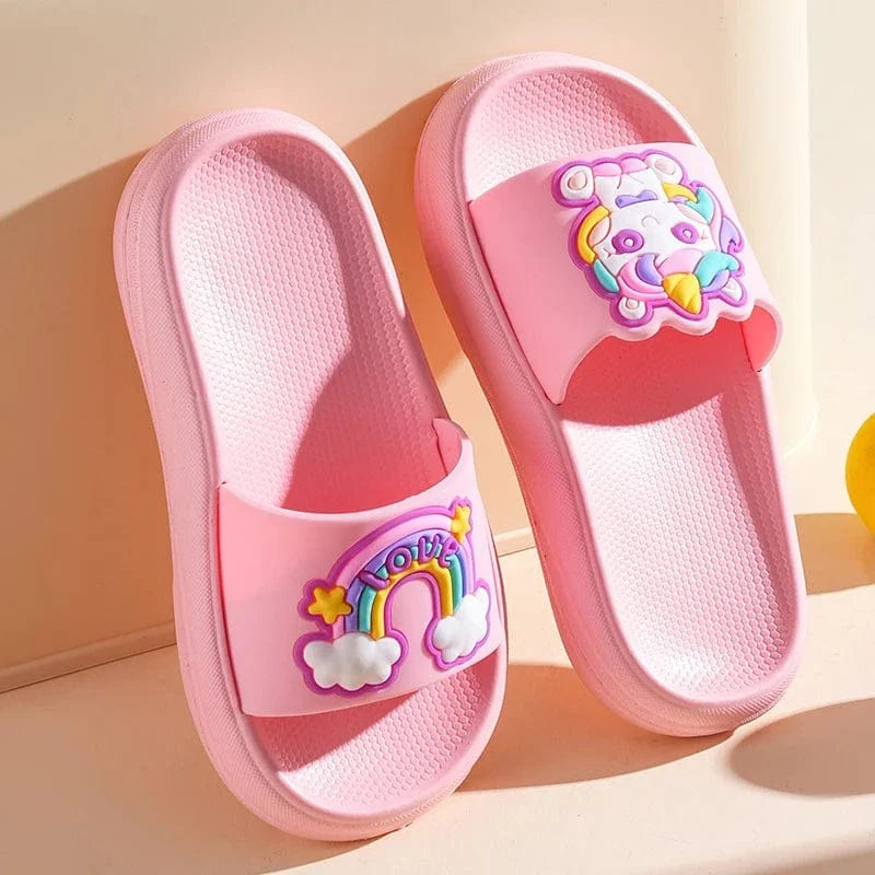 Chaussons Licorne Enfant Été | Arc-en-Ciel Magique