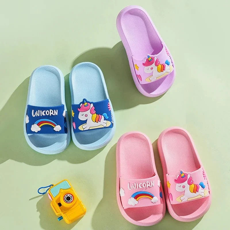 Chaussons Licorne Enfant Été | Arc-en-Ciel Magique