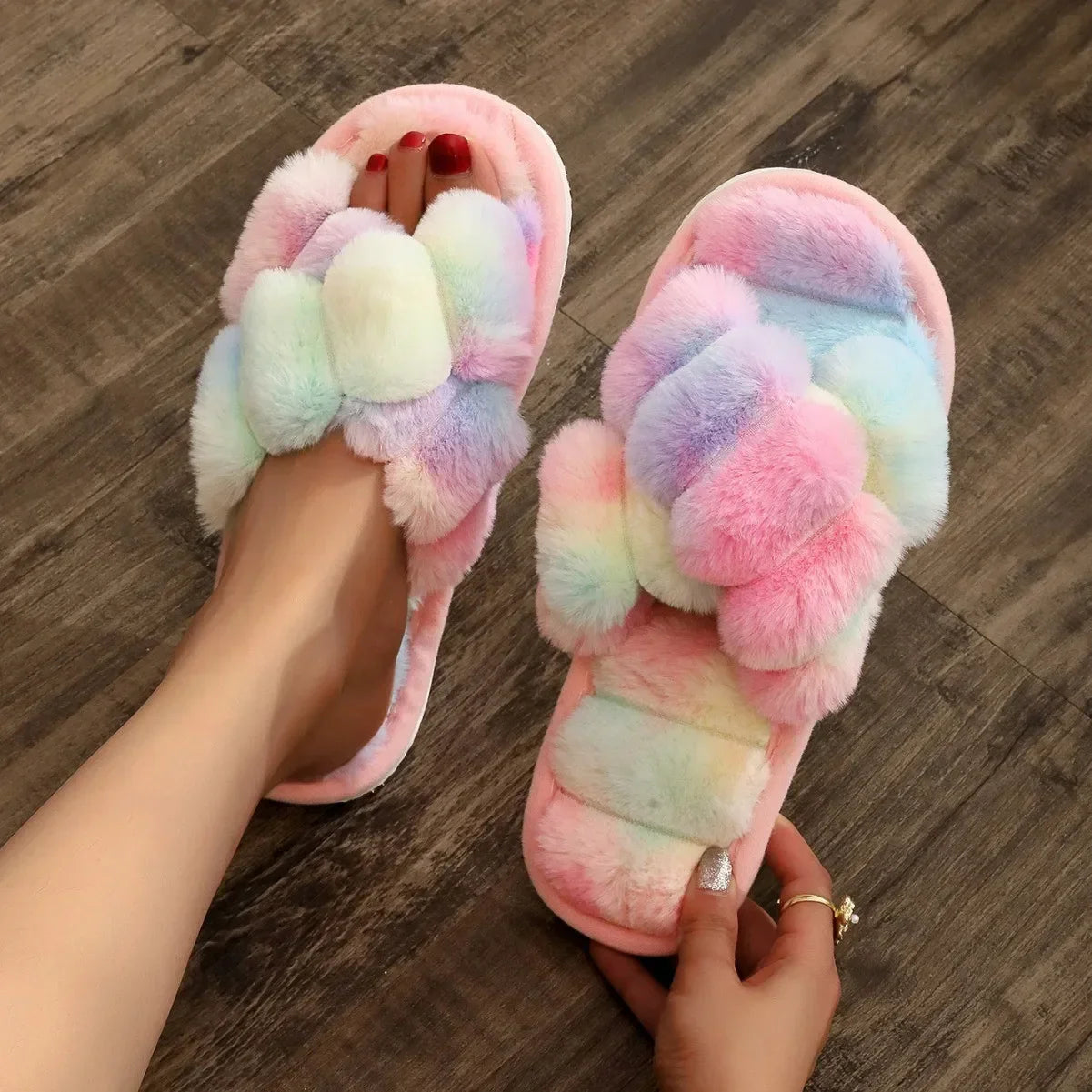 Chaussons en Fourrure Luxe