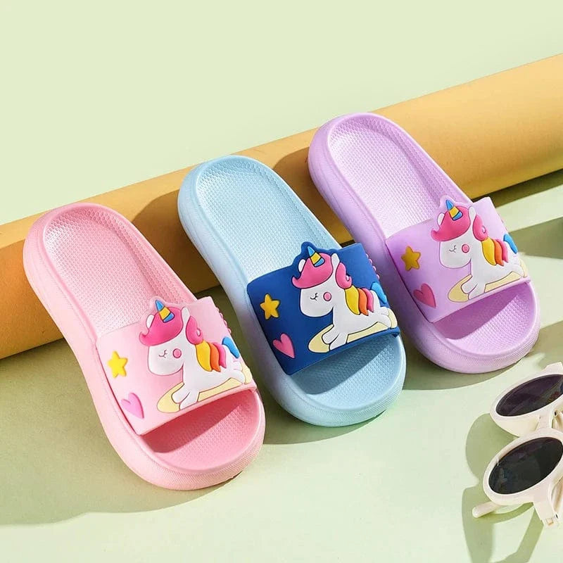 Chaussons Licorne Enfant Été | Arc-en-Ciel Magique