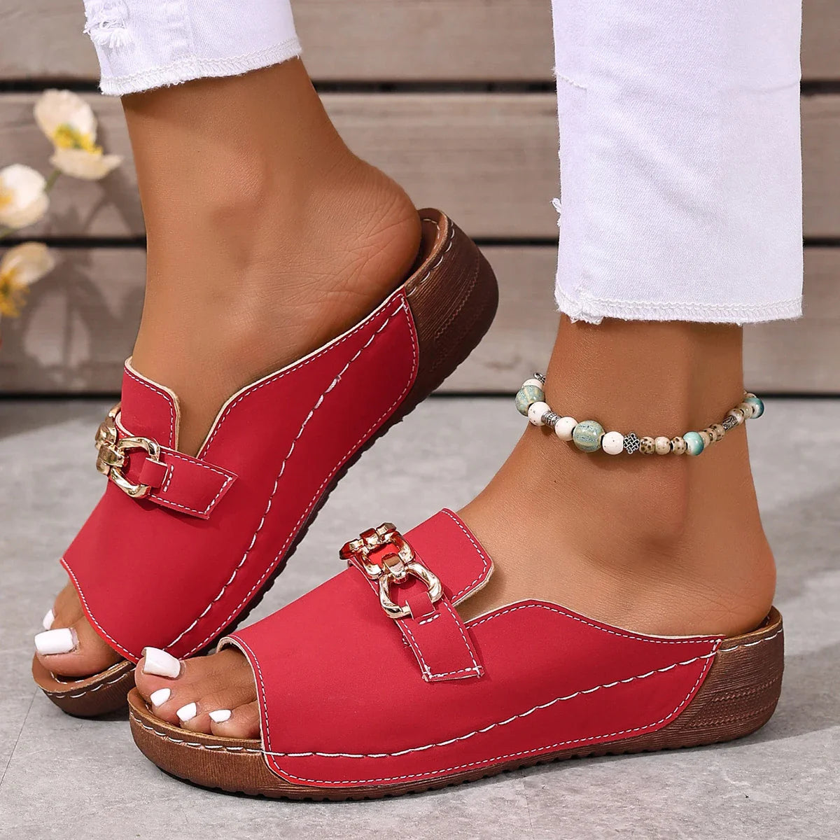 Chausson Élevé : Chaussures Compensées élégantes