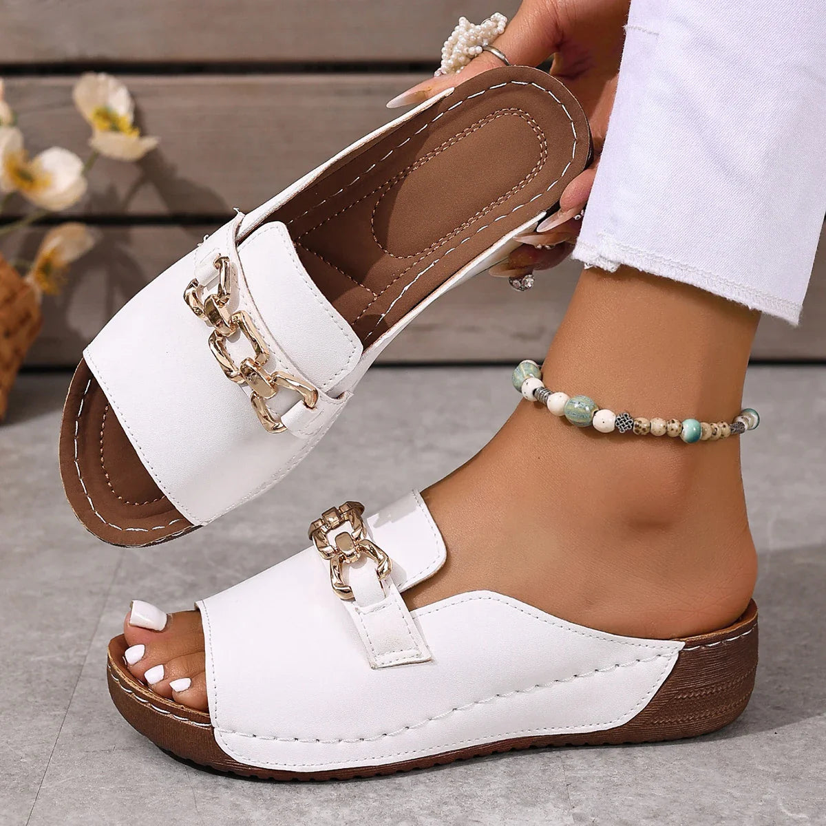 Chausson Élevé : Chaussures Compensées élégantes