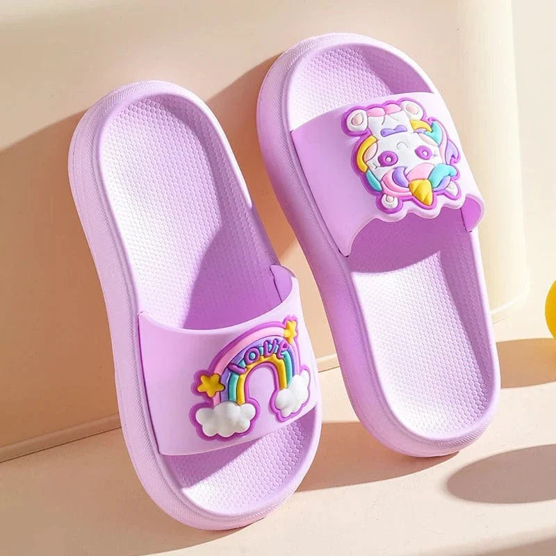 Chaussons Licorne Enfant Été | Arc-en-Ciel Magique