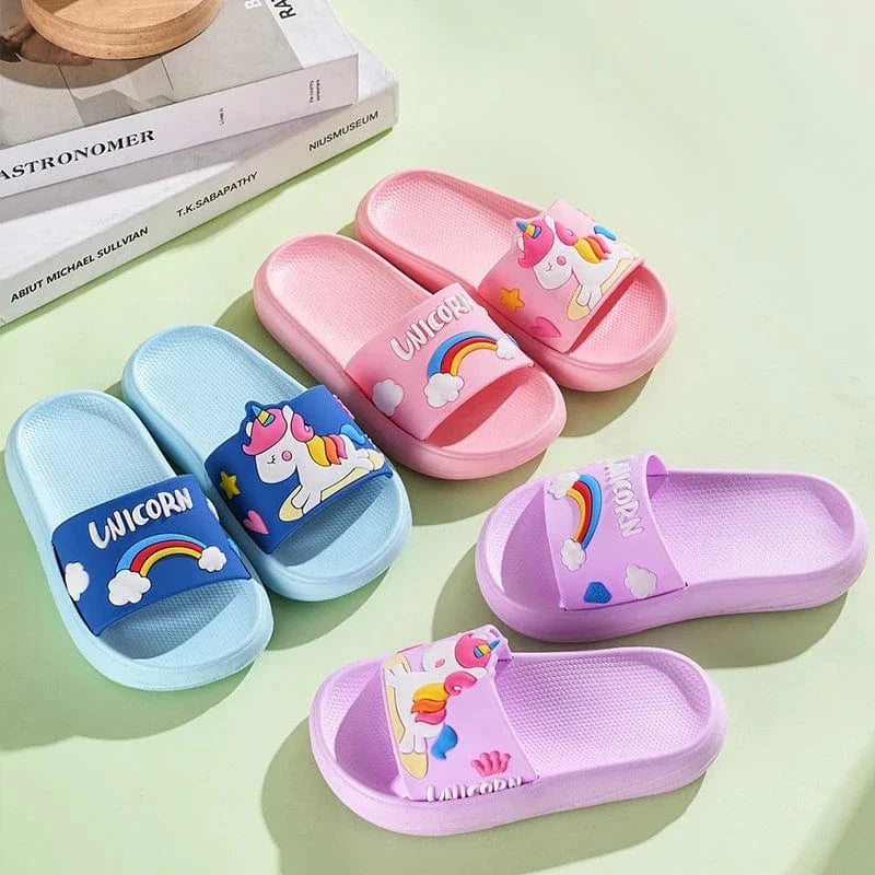 Chaussons Licorne Enfant Été | Arc-en-Ciel Magique
