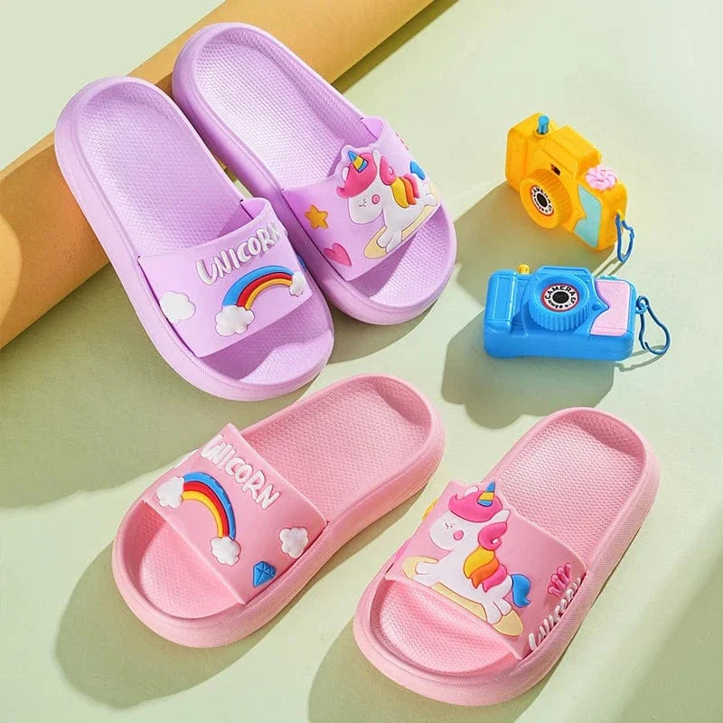 Chaussons Licorne Enfant Été | Arc-en-Ciel Magique