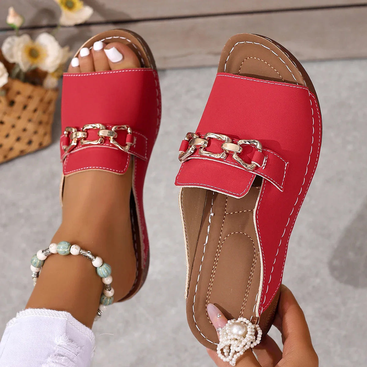 Chausson Élevé : Chaussures Compensées élégantes