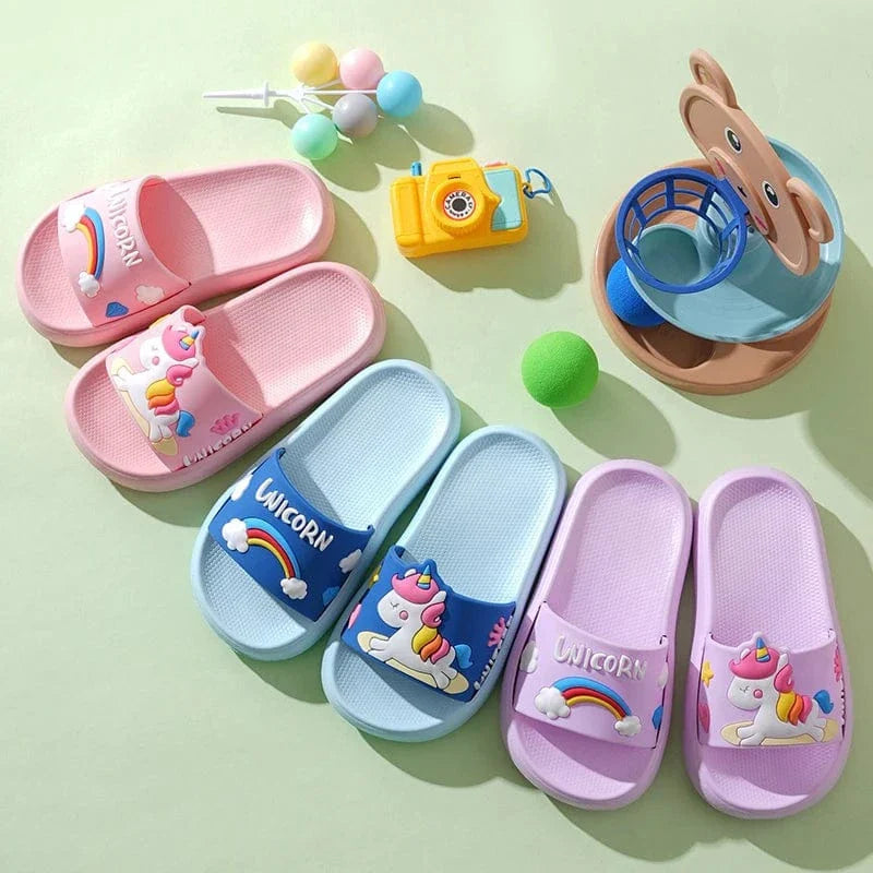 Chaussons Licorne Enfant Été | Arc-en-Ciel Magique