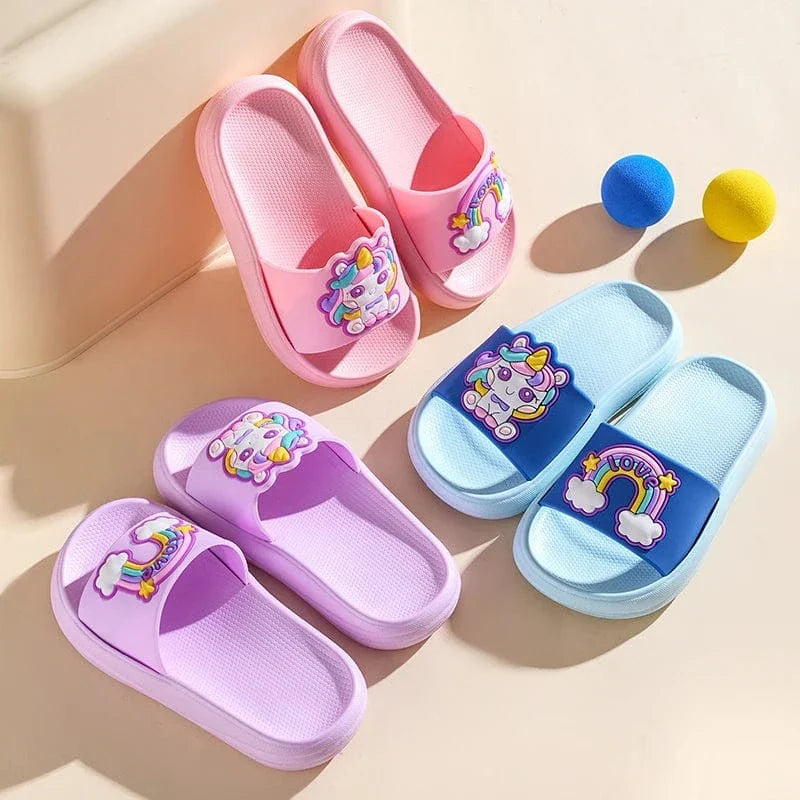 Chaussons Licorne Enfant Été | Arc-en-Ciel Magique