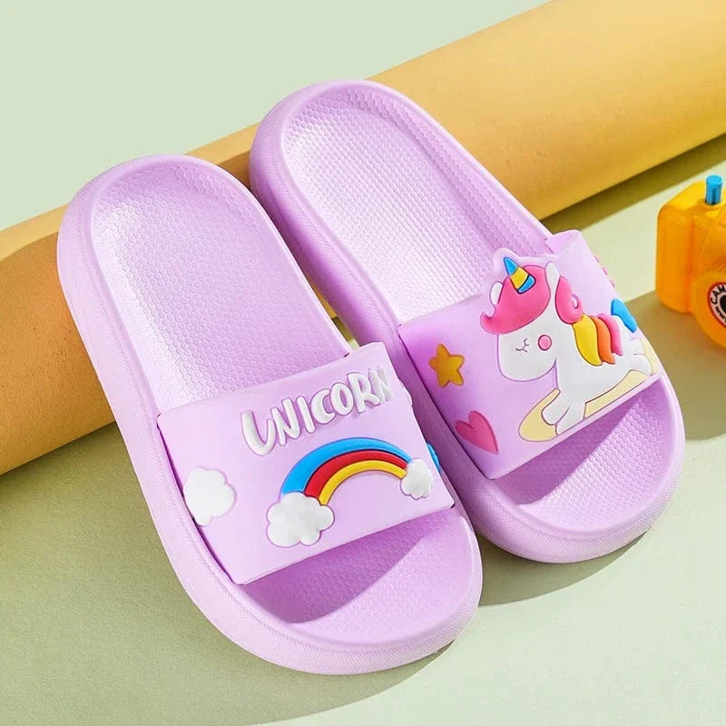Chaussons Licorne Enfant Été | Arc-en-Ciel Magique