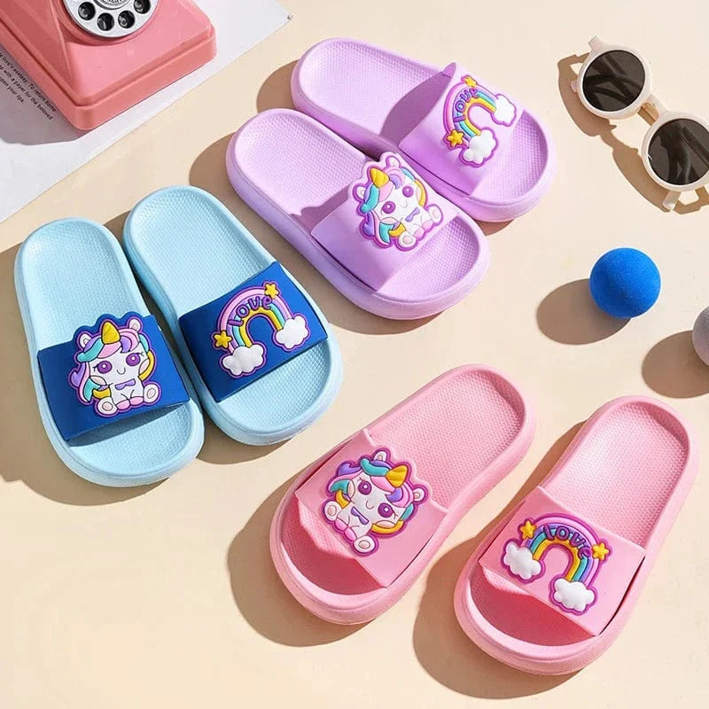 Chaussons Licorne Enfant Été | Arc-en-Ciel Magique