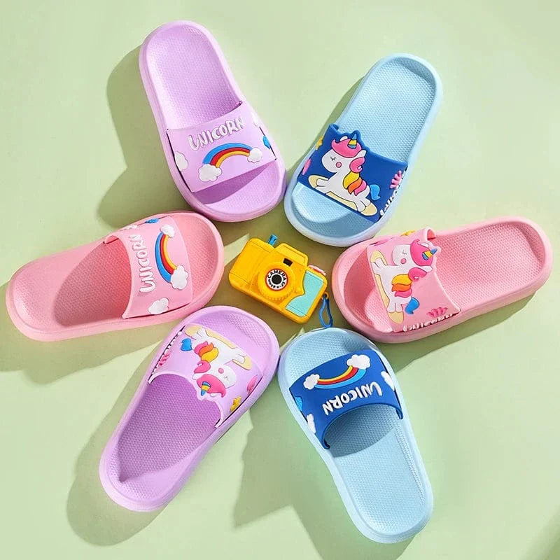 Chaussons Licorne Enfant Été | Arc-en-Ciel Magique