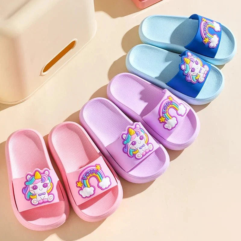 Chaussons Licorne Enfant Été | Arc-en-Ciel Magique