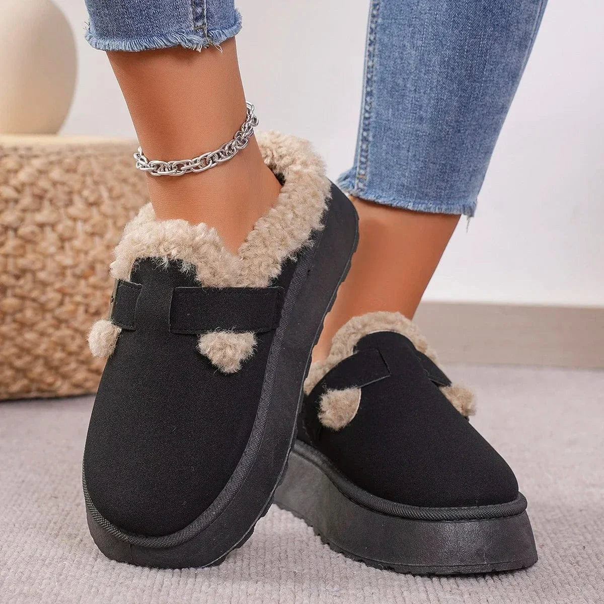 Chaussons Bottes Femme Hiver Élégance
