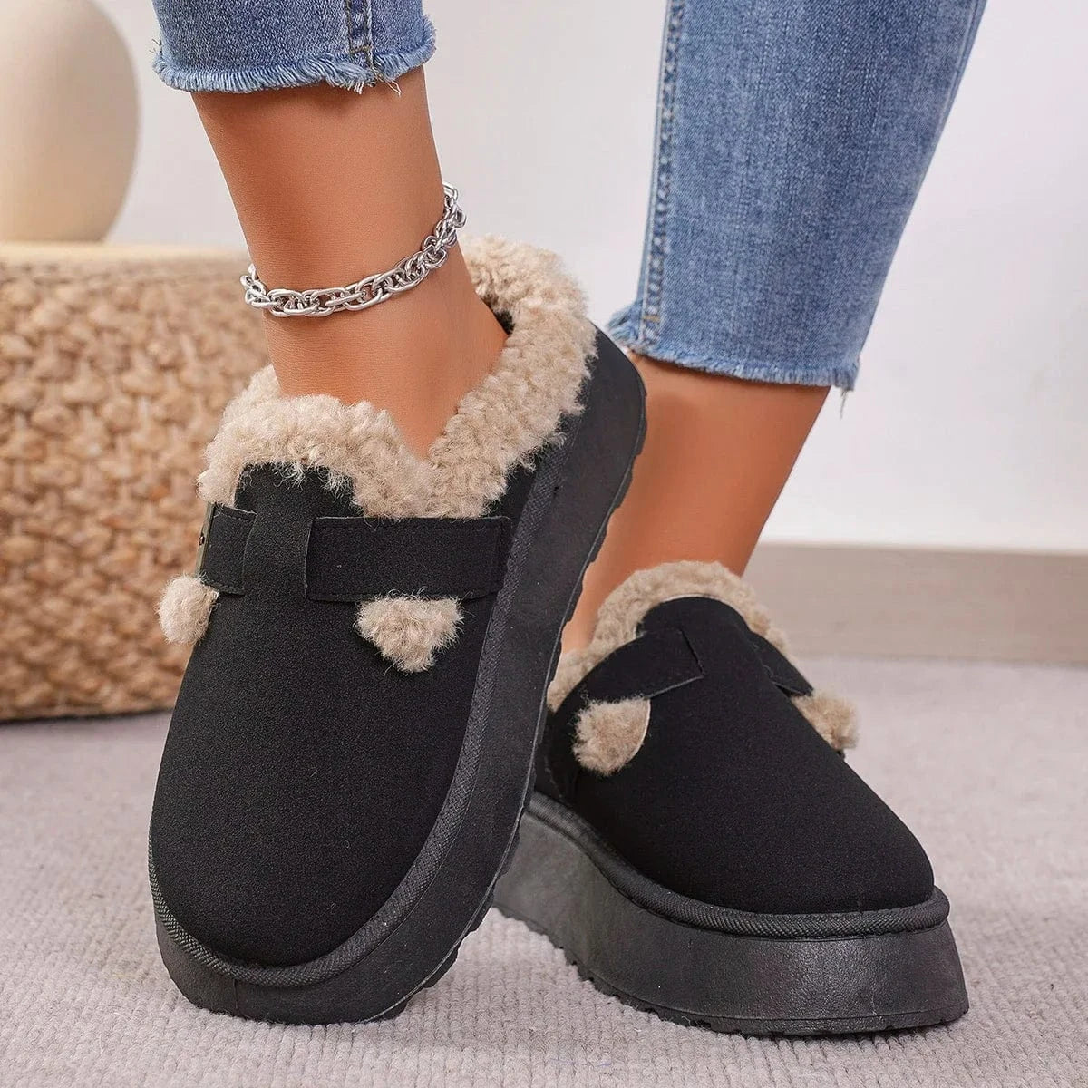 Chaussons Bottes Femme Hiver Élégance