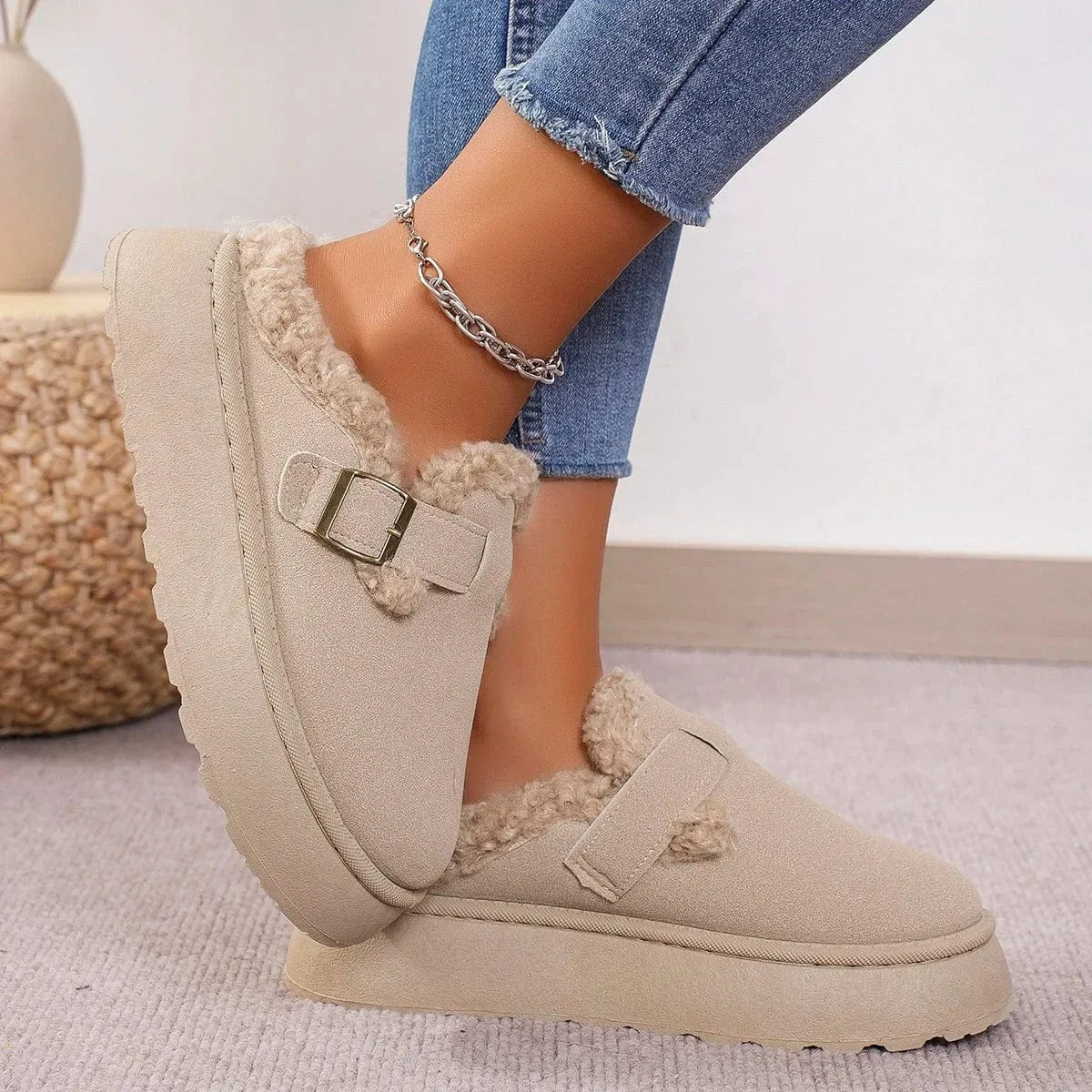 Chaussons Bottes Femme Hiver Élégance