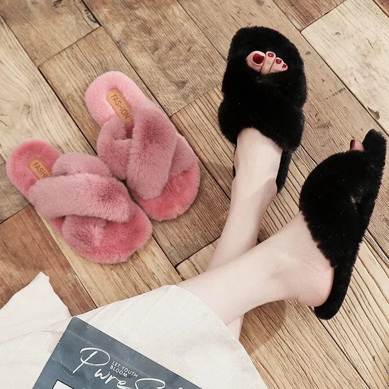 Chaussons Claquettes Fourrées Luxe