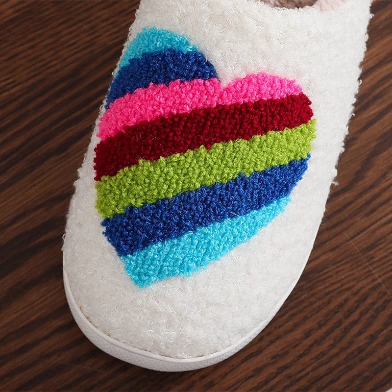 Chaussons Cœur Arc-en-Ciel Éclatant