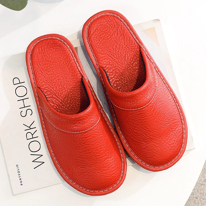 Chaussons en Cuir Élégance