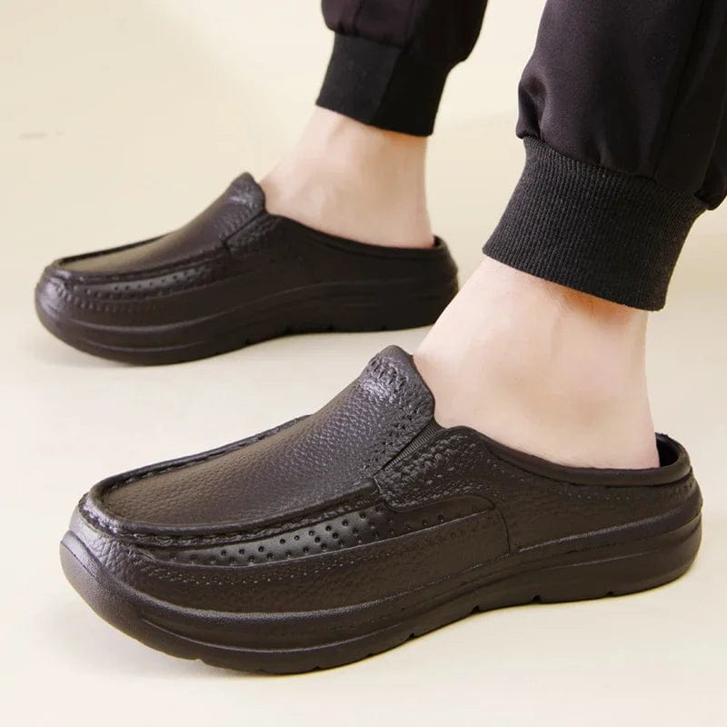 Chaussons en Cuir Élégance