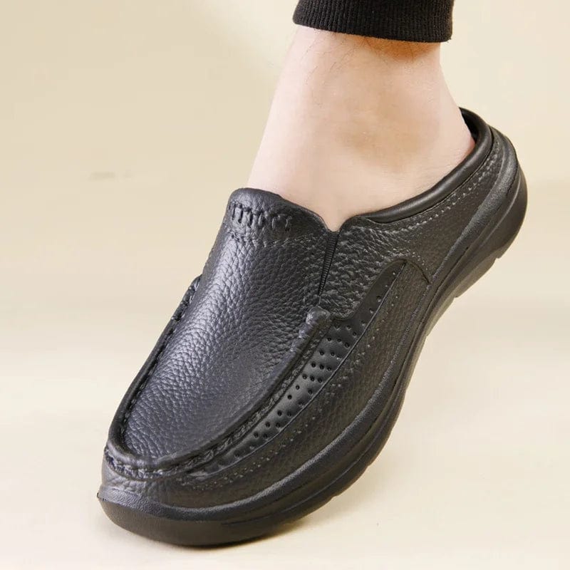 Chaussons en Cuir Élégance