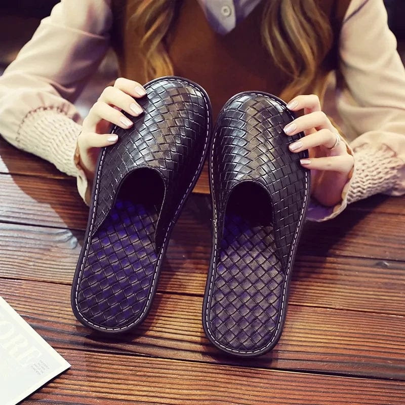 Chausson en Cuir Élégance