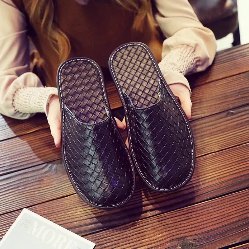Chausson en Cuir Élégance