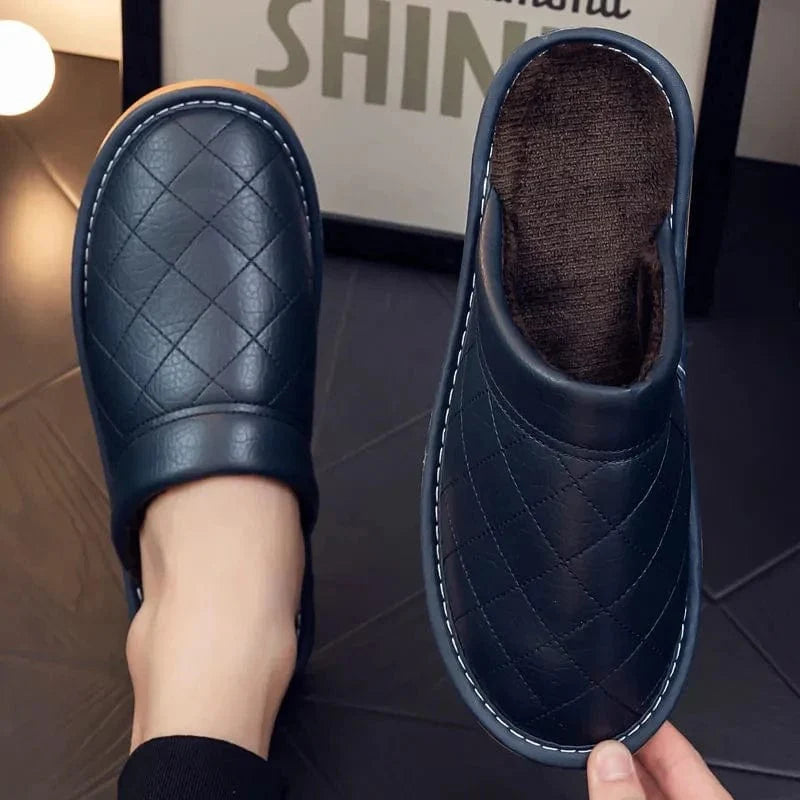 Chaussons en Cuir Polaire Luxe
