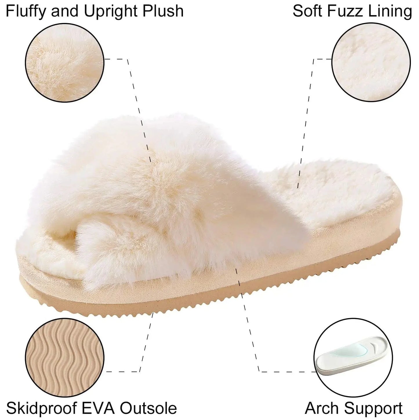 Chaussons en Fourrure Chic