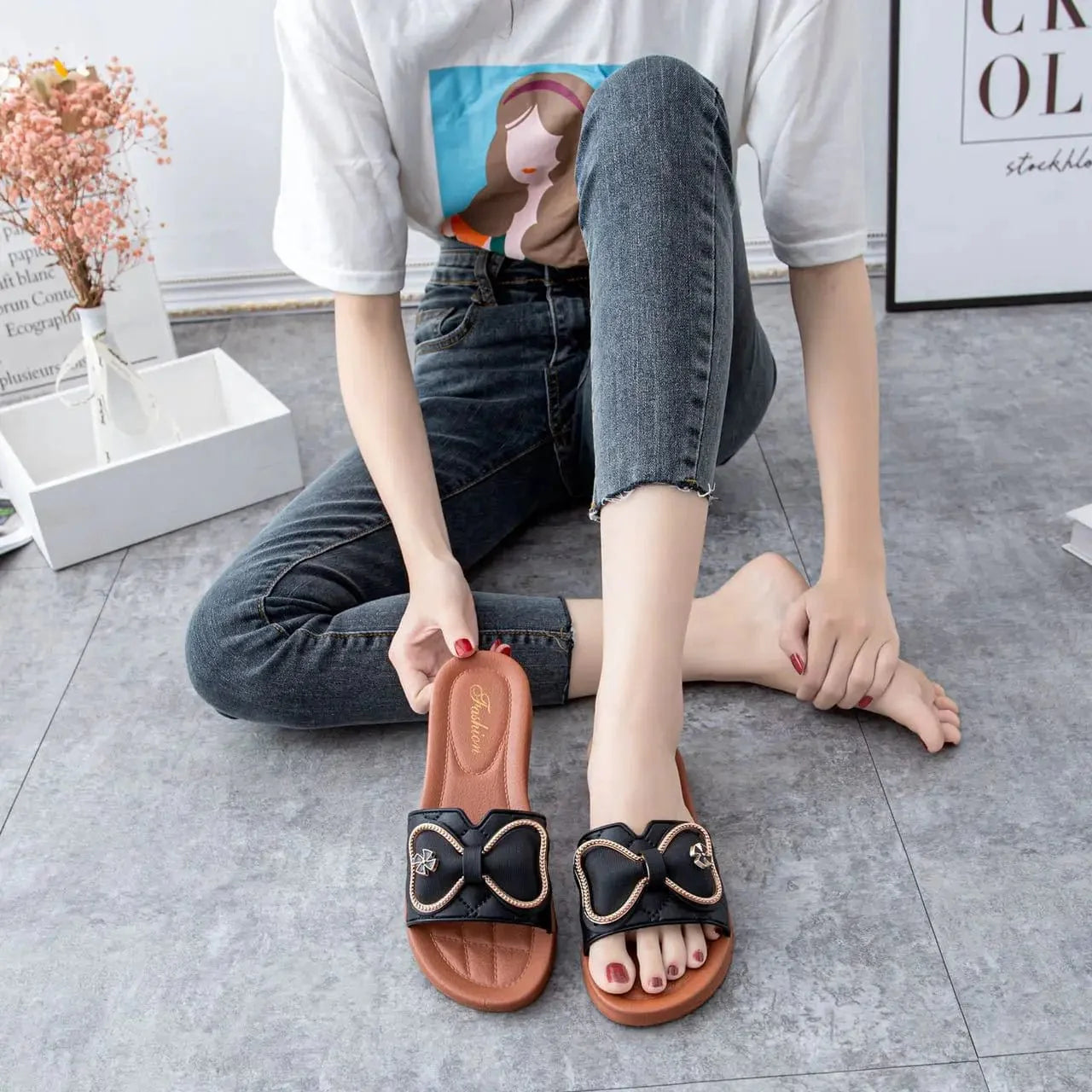 Chaussons Femme Élégance Fashion