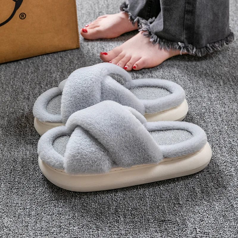 Chaussons Fluffy en Fourrure Douillette