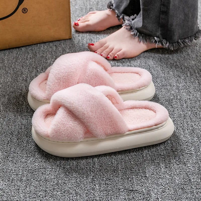 Chaussons Fluffy en Fourrure Douillette
