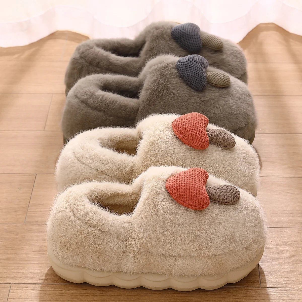 Chaussons en fourrure tendance et ludiques