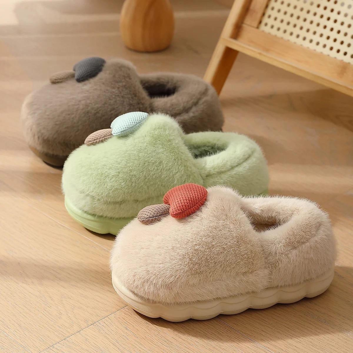Chaussons en fourrure tendance et ludiques