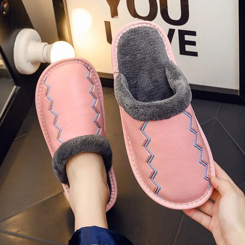 Chaussons Polaires Luxe en Cuir