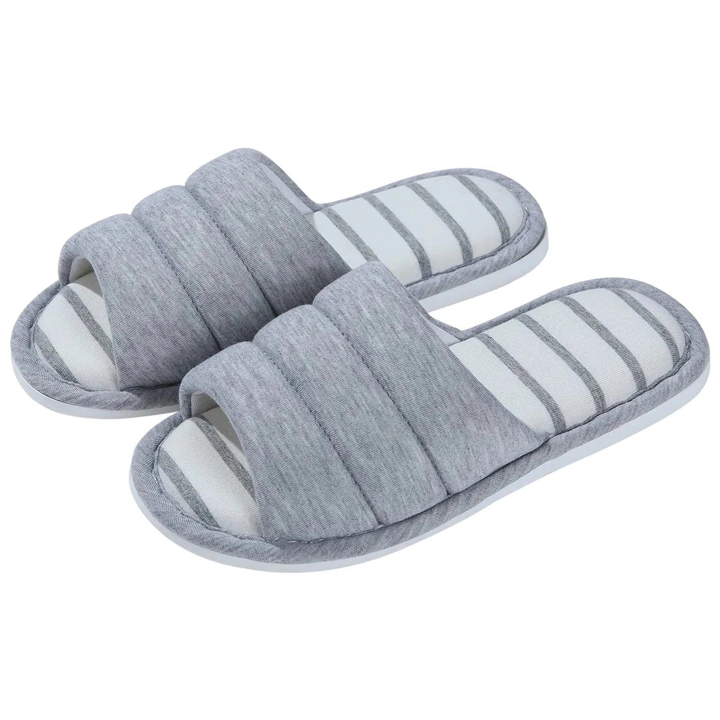 Chaussons Femme Luxe | Coton Ouvert Élégant