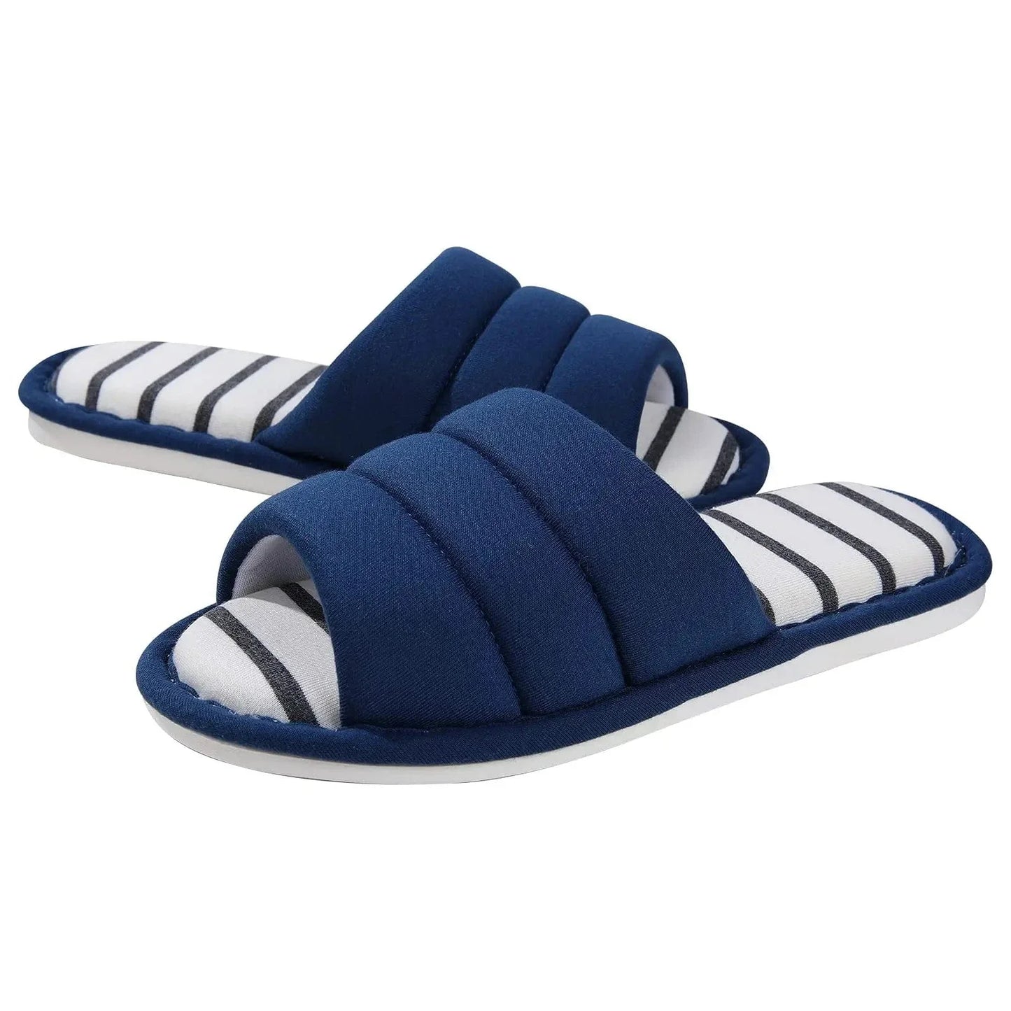 Chaussons Femme Luxe | Coton Ouvert Élégant