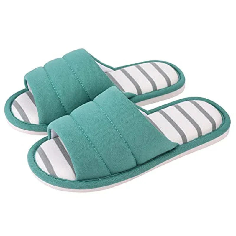 Chaussons Femme Luxe | Coton Ouvert Élégant