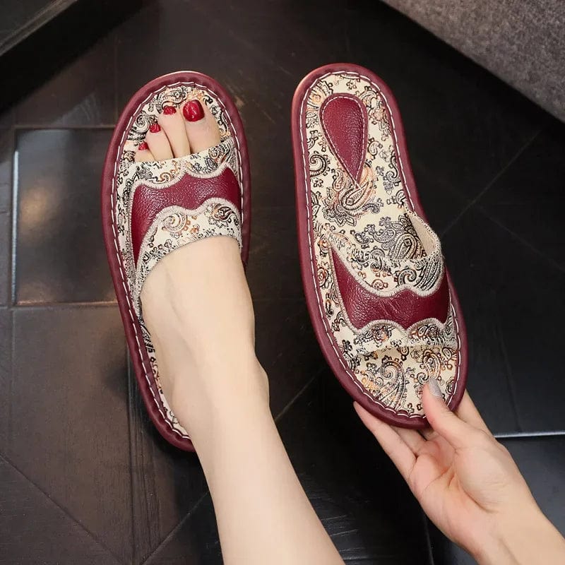 Pantoufle Claquette en Cuir Luxe