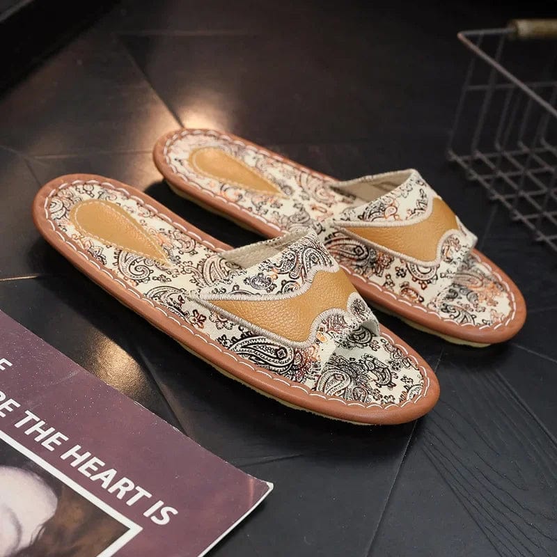 Pantoufle Claquette en Cuir Luxe