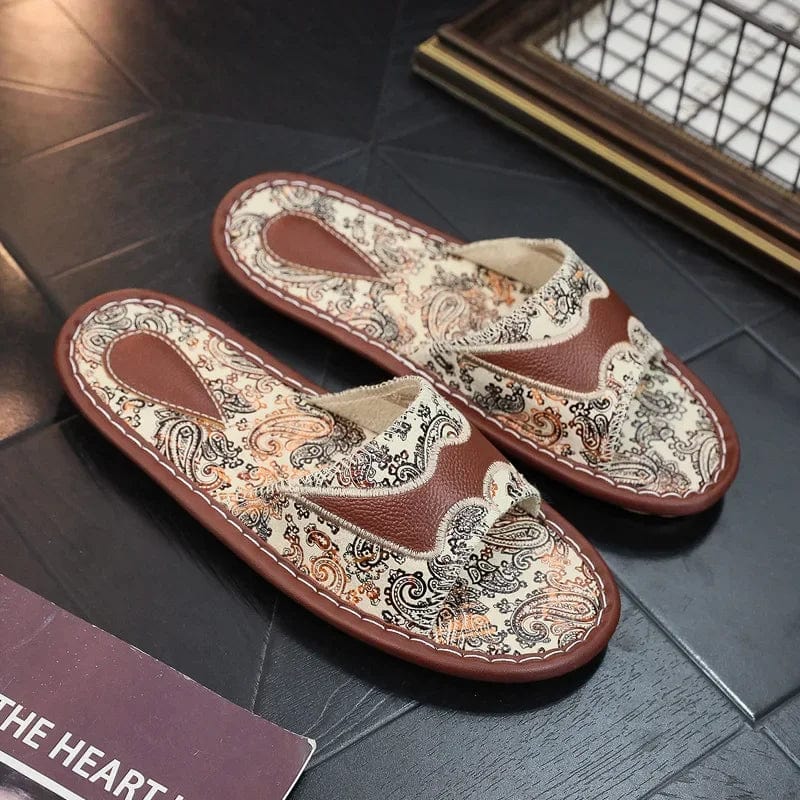 Pantoufle Claquette en Cuir Luxe