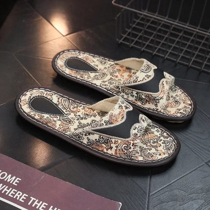 Pantoufle Claquette en Cuir Luxe