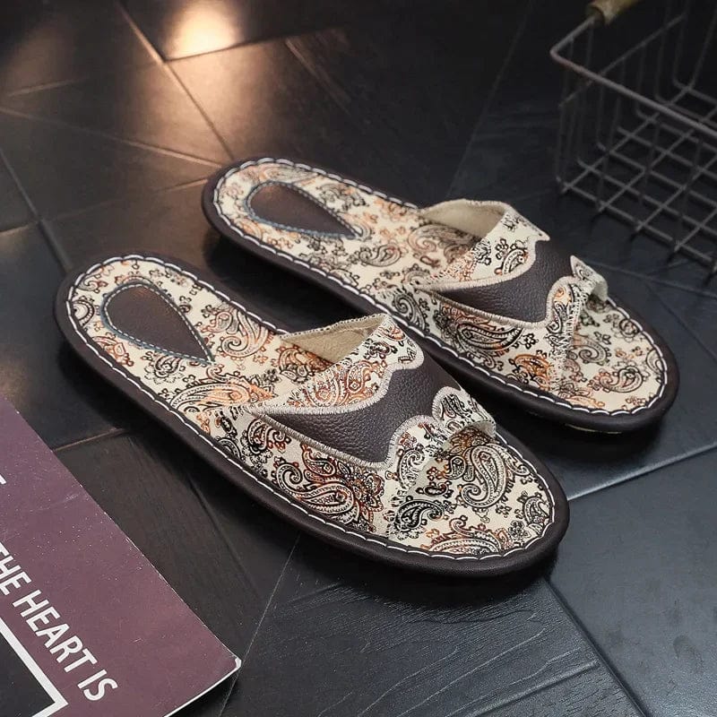 Pantoufle Claquette en Cuir Luxe