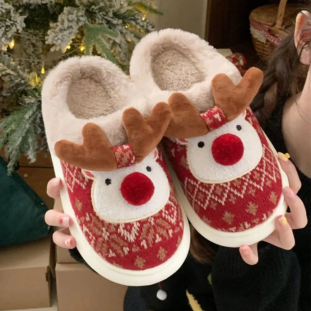 Chaleur Féérique : Pantoufles de Noël pour Femmes