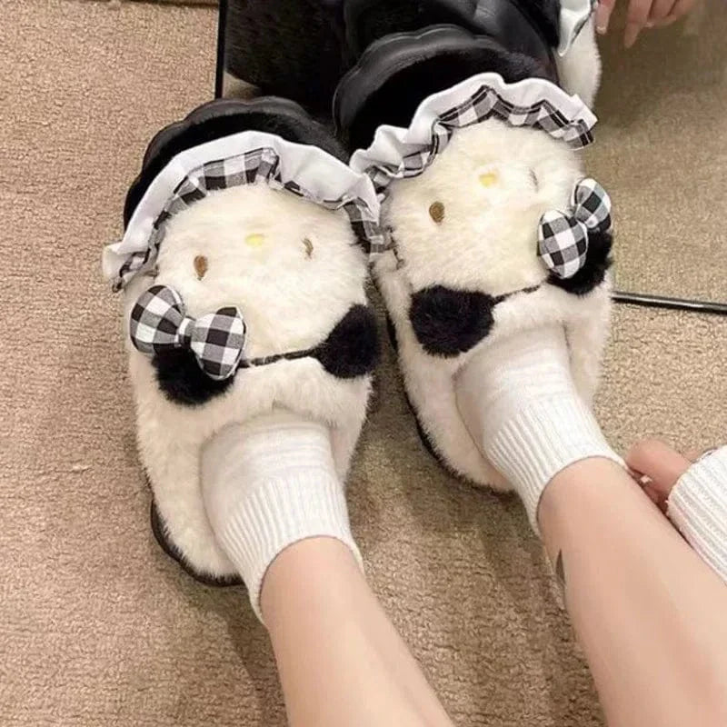 Chaussons Femme Hiver | Mignon Chat en Peluche