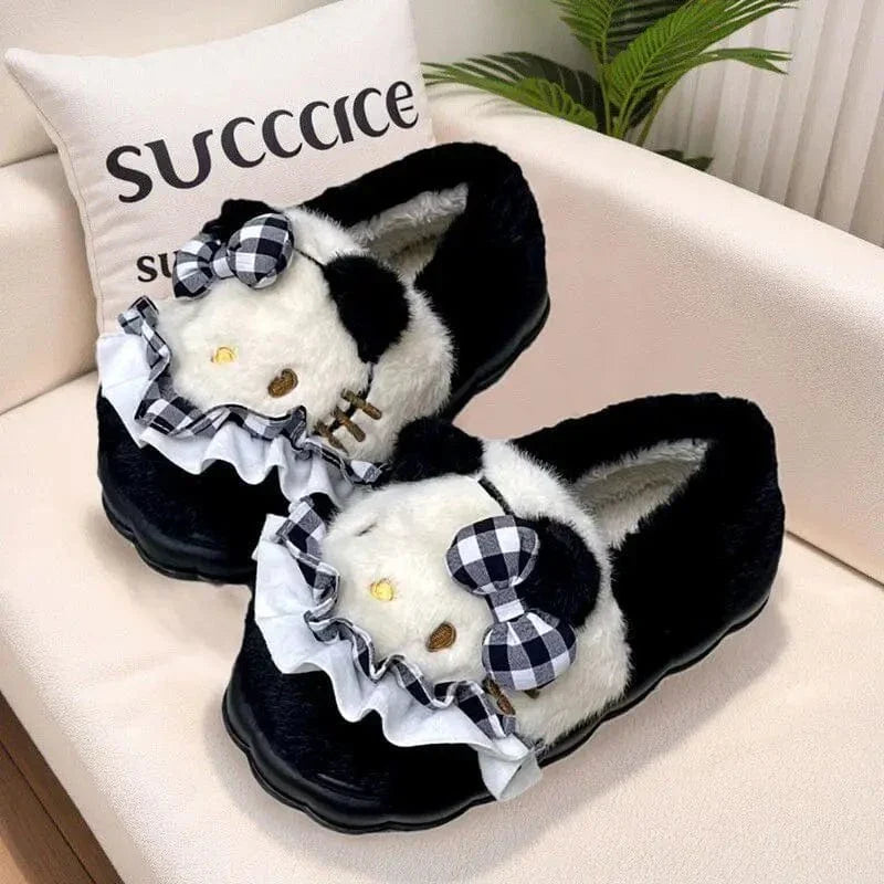 Chaussons Femme Hiver | Mignon Chat en Peluche