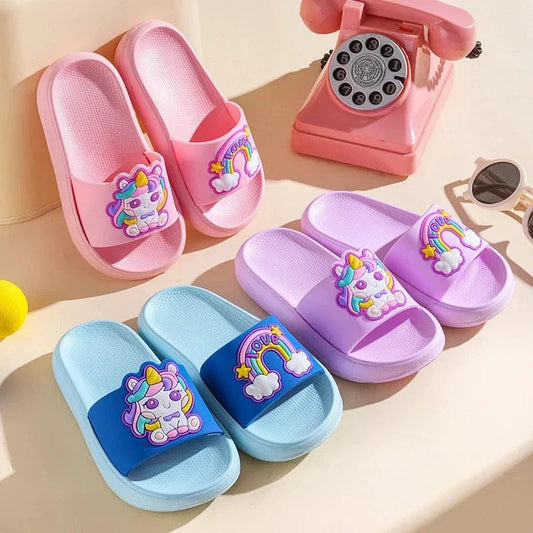 Chaussons Licorne Enfant Été | Arc-en-Ciel Magique