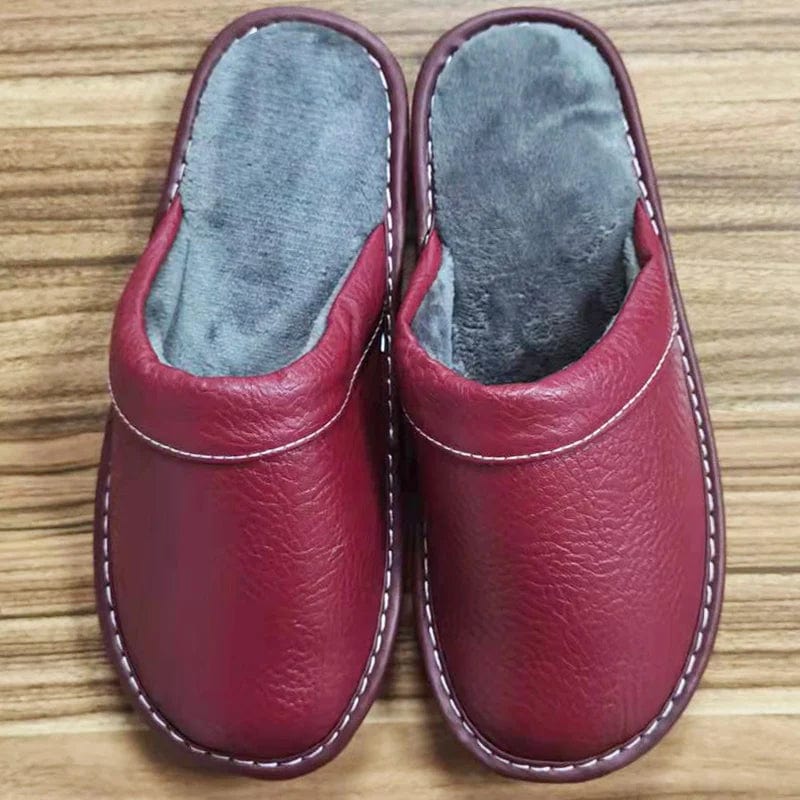 Chaussons en Cuir Élégance